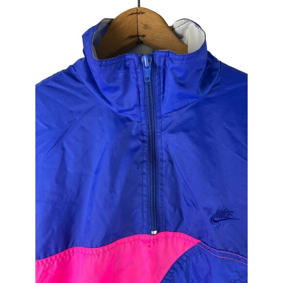 VTG 90's Nike Windbreaker Jacket Color block Pullover 1/4 Zip, Women's Large - Picture 2 of 11